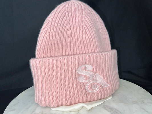 True Pink Bamboo Silk lined Beanie